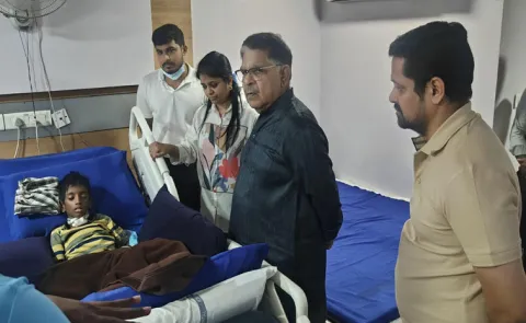 Allu Aravind Visited To Sri Tej Who Recently Shifted To Rehabilitation Centre6