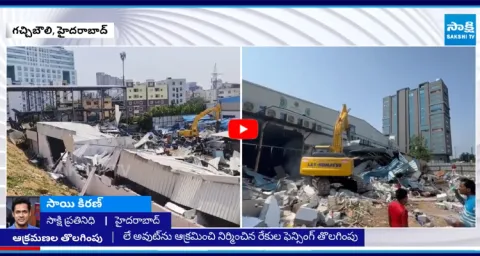 HYDRA Demolitions In Gachibowli Illegal Constructions6