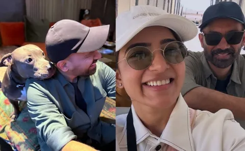 Samantha Pics With Director Raj Nidimoru Latest