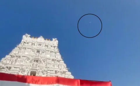 Flight Passes Over Tirumala Temple2
