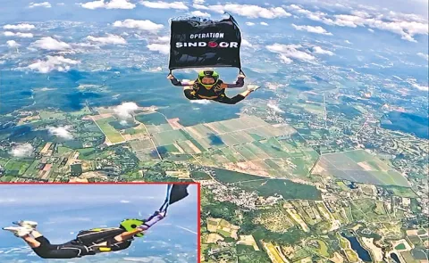 Skydiver Anamika Sharma unfurled Operation Sindoor flag over Bangkok12