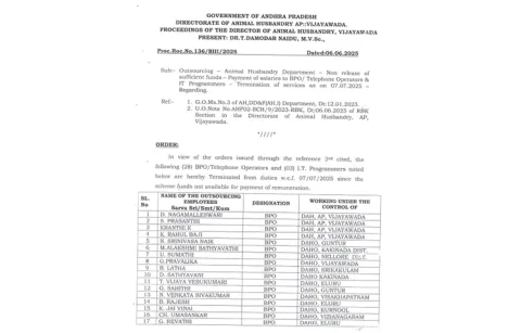 Layoffs in the Animal Husbandry Department