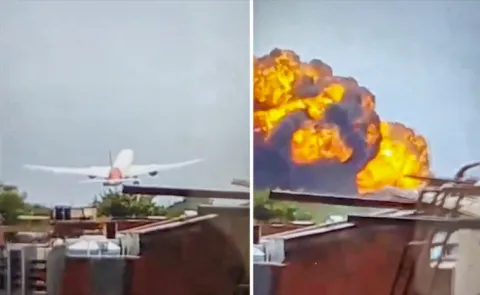 Ahmedabad Air India Plane Crash Video Viral