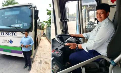  RTC First Women Bus Driver Saritha Naik 