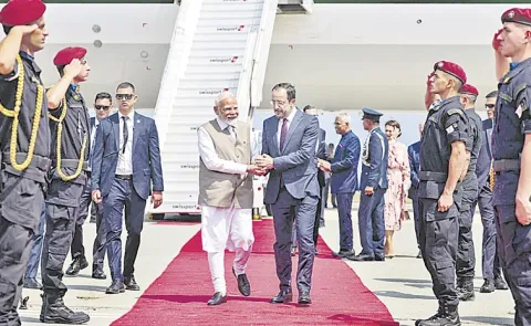 Prime Minister Modi arrives in Cyprus