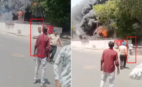 New Video Shows Lone Survivor Walking Out Of Air India incident 3
