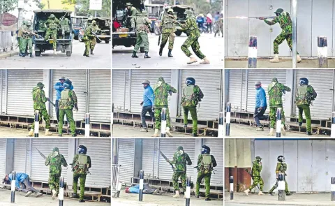 Man shot at point blank range by a Kenya police officer