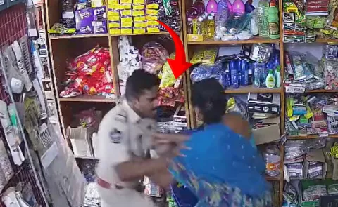 SI Ramesh Babu of Marripudi is accused of committing atrocities