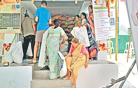 Nadendla Manohar started distribution of goods through ration shops on Sunday