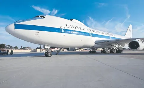 Boeing E-4B Nightwatch: US Doomsday Plane lands in Washington13