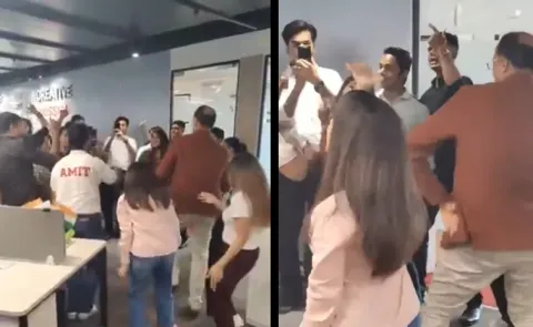 Days After Ahmedabad Plane Incident Air India Staff Dances In Office, Netizens Anger7