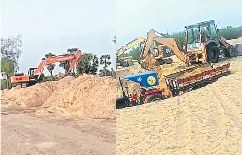Illegal sand mining in Vanpick lands
