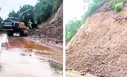 చిక్కమగళూరులో వర్షం తాకిడి 