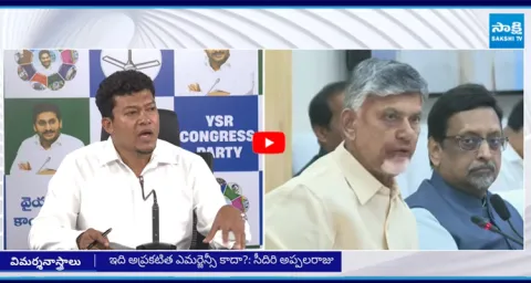 Seediri Appalaraju Slams Chandrababu Over Emergency In Andhra Pradesh  1