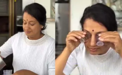 Urine Eye Wash: Pune Womans eye care Video Doctor Warn That