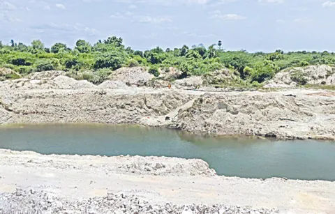 Quartz mining in three places in Degapudi Nellore district
