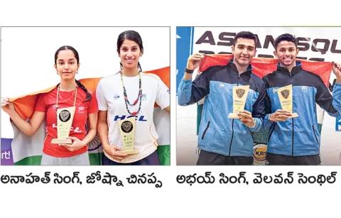 Indian squash players sweep Asian Doubles Squash Championship