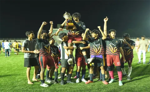 Excellencia Team Wins Varsity Football Championship By Beating Defending Champion Gaudium In Finals At Azeez Nagar Deccan Arena Ground7