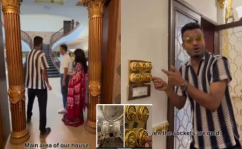 Viral Video: Indores Stunning Gold-Themed Mansion Goes Viral