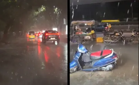 Heavy Rainfall Paralyzes Hyderabad Roads Flooded