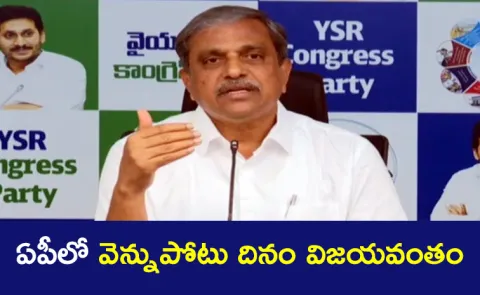 Sajjala Announced Vennupotu Dinam Protests Success1