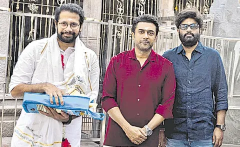 Suriya and Venky Atluri devotional visit to Palani temple ahead of Suriya 46 shoot