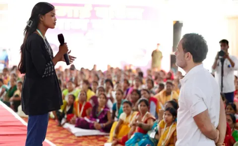 Bihar Pad Girl Talks About Marriage With Rahul Gandhi,Video From Bihar Goes Viral