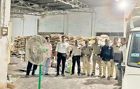 Ration rice seized at two different places in Visakhapatnam district