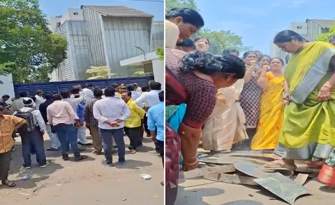 Tdp Leaders Attack Vijayawada Sakshi Office4