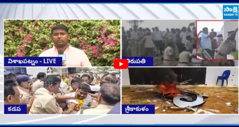 TDP Leaders Attack On Sakshi Offices Across the State AP 8