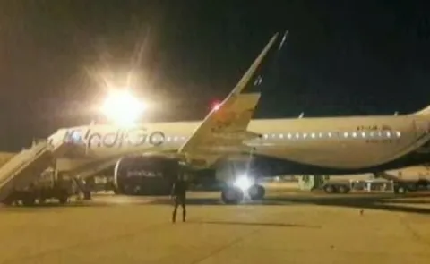 Indigo Flight Makes Emergency Landing At Gannavaram Airport