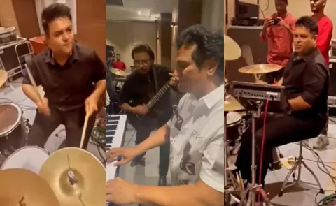 Mani Sharma, Koti, Thaman Perform Athadu Movie Song