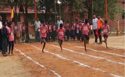 barren land govt school transformed playground with volleyball court12