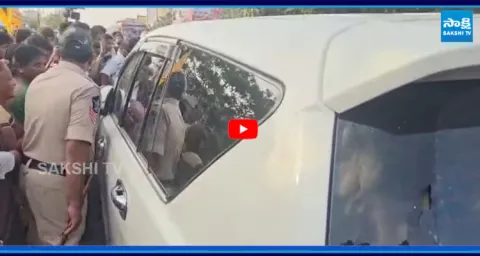 TDP Rowdies Attack On ZP Chairman Uppala Harika Car2