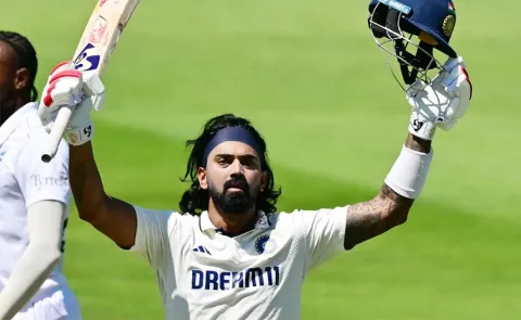 KL Rahul 10th Test Ton Becomes 2nd Indian Batter with Multiple 100s at Lords7