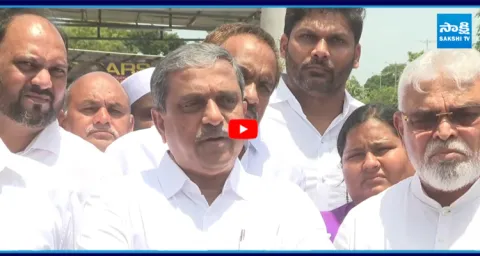YSRCP Sajjala Ramakrishna Reddy Visits Sarpanch Nagamalleswara Rao In Hospital 1