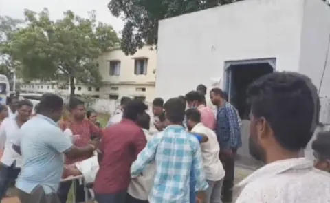 high tension situation in Suglampally,Peddapalli district