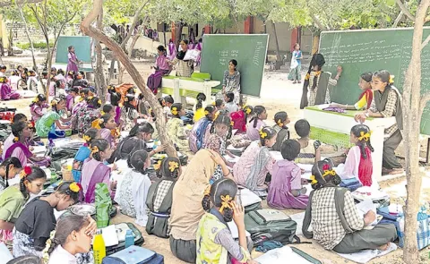 Inconveniences for students in government schools: Andhra Pradesh