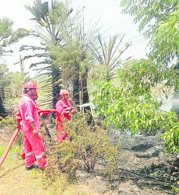ఓఎన్‌జీసీ టెర్మినల్‌ సమీపంలో ప్రమాదం
