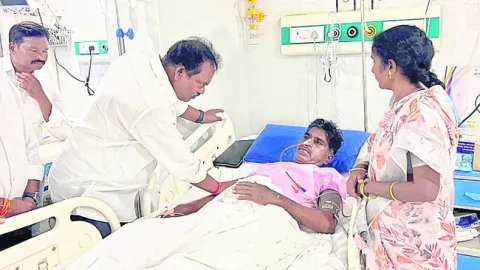 బిల్లులు రాక మాజీ సర్పంచ్‌ భర్త ఆత్మహత్యాయత్నం