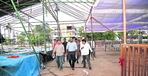 మంత్రుల పర్యటనకు పకడ్బందీ ఏర్పాట్లు 
