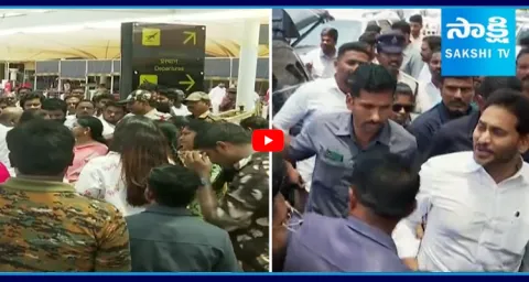 AP Police Stopped YSRCP Leaders At Gannavaram Airport 1