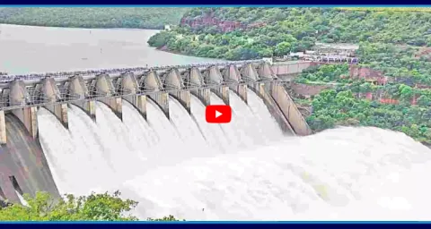 Huge Water Inflow To Srisailam Project