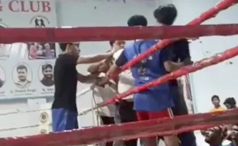 Tensons in state level boxing competition at hyderabad