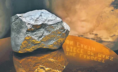 Biggest Mars rock on Earth sells for 5. 3Million dollers at New York auction