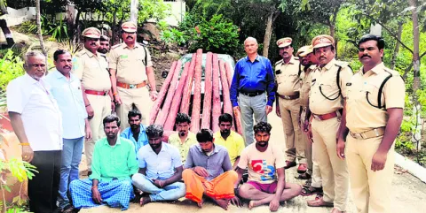 రూ.20 లక్షల విలువైన ఎర్రచందనం స్వాధీనం 