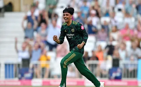 Rehan Ahmeds 17 Year Old Brother Who Bagged A Hattrick In T20 Blast