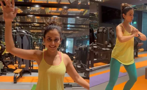 Rakul Preet Singh share  Practice Small  Water Ball Exercises