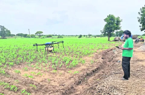 వ్యవసాయంలో ‘డ్రోన్‌’ సాయం