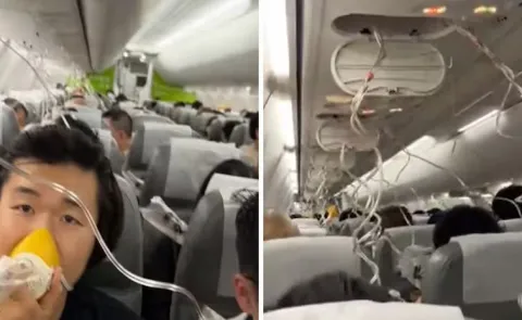 Japan Airlines Boeing 737 drops 26000 feet passengers farewell notes